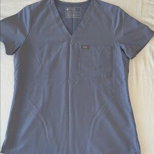 FIGS Scrubs Set in Vapor Blue Space Dye